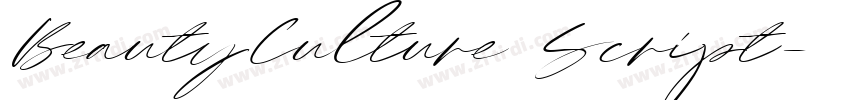 BeautyCulture Script字体转换 BeautyCulture Script字体转换